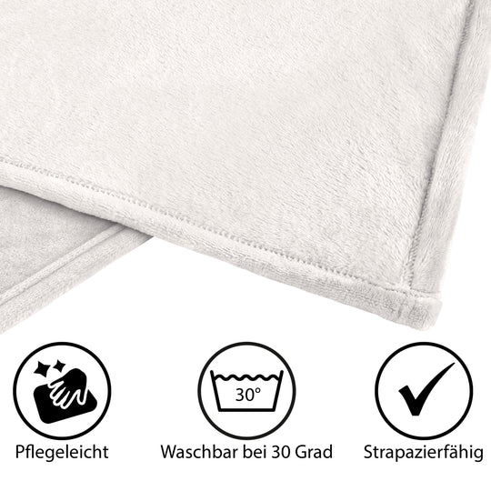 Cashmere Touch Kuscheldecke | 180 x 220 cm Natur