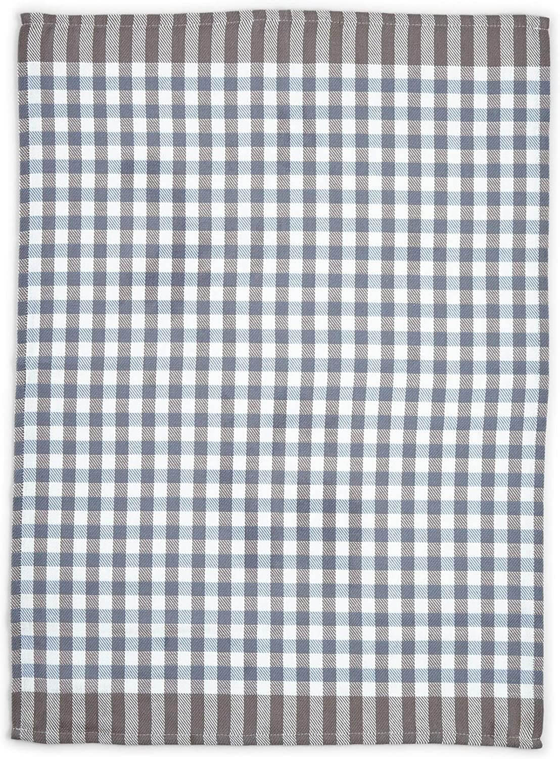 4 Stück Geschirrtücher Set Blau Weiß Quadrate - MADE IN EU 50x70 cm
