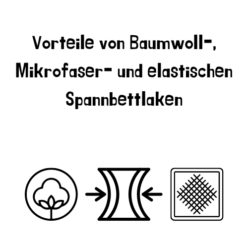 Entdecke die Vorteile von Baumwoll-, Mikrofaser- und elastischen Spannbettlaken