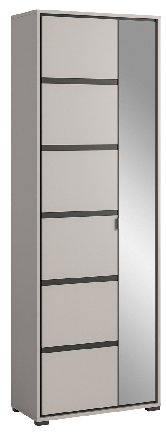 TK44 Garderobenschrank (B/H/T: 65x196x37 cm) in grau Nachbildung