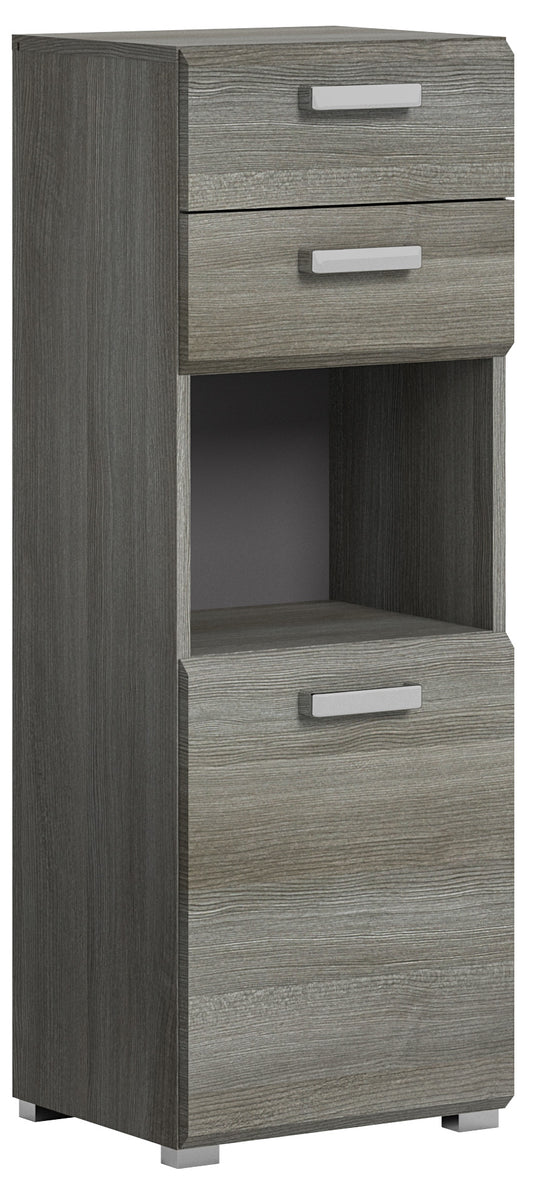 TK72 Standschrank (B/H/T: 40x109x33 cm) in Rauchsilber Nachbildung