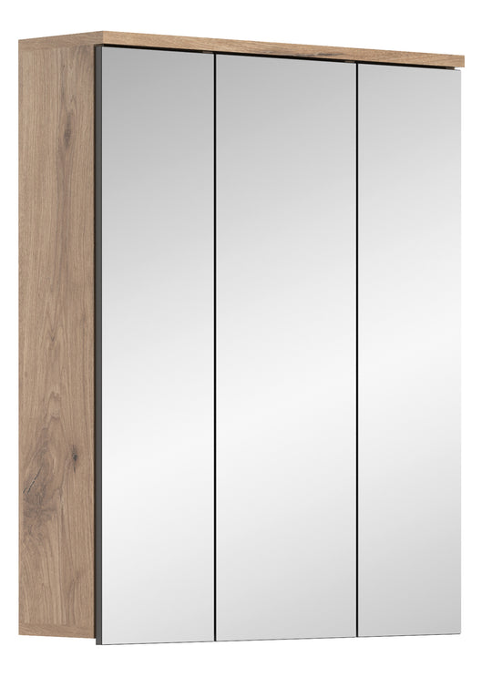 Spiegelschrank I Modell TK8 I Design: hochwertige Spiegelfront mit Korpus in Nox Oak