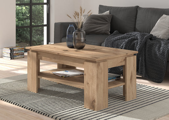 TK79 Couchtisch (B/H/T: 100x45x60 cm) in Nox Oak Nachbildung und Nox Oak Nachbildung