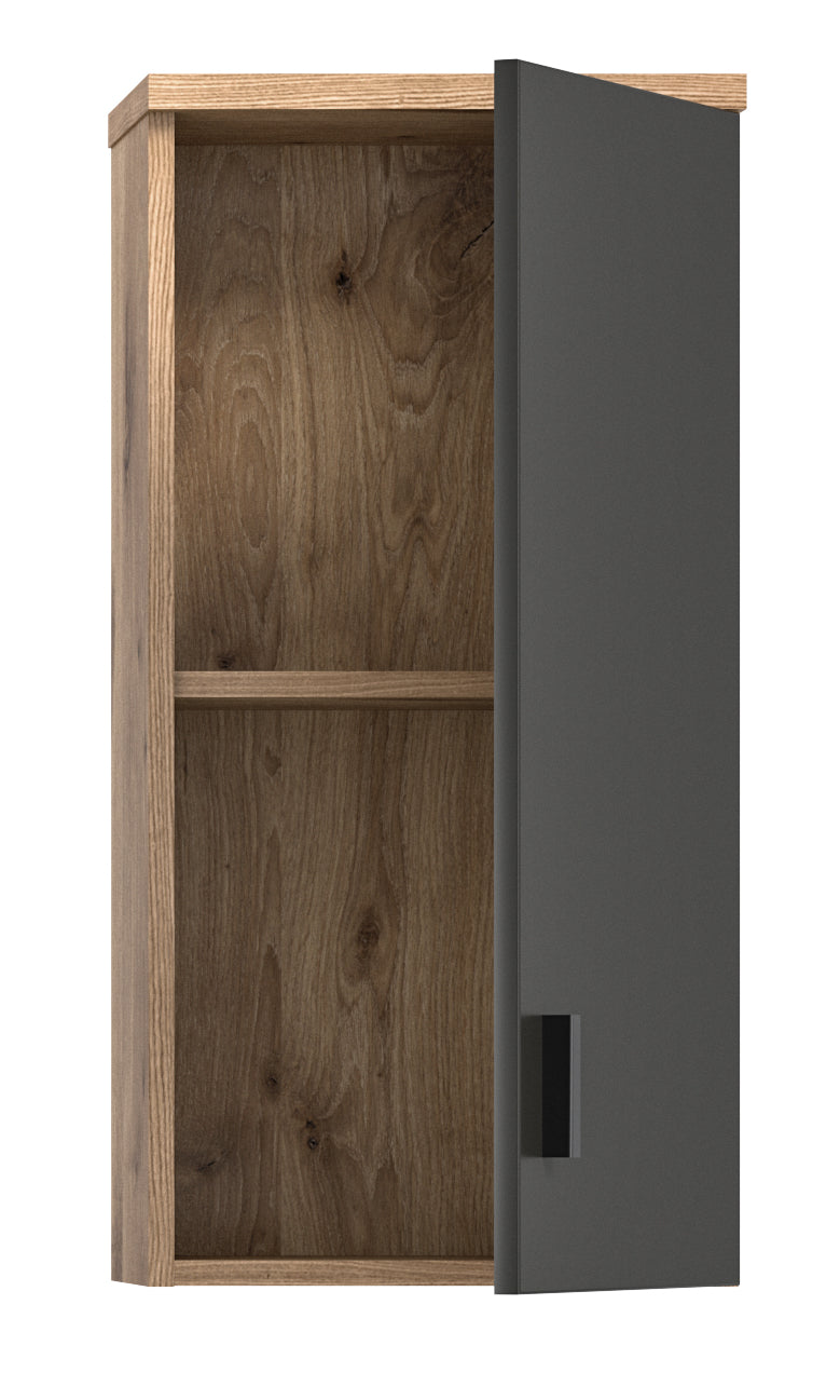 TK42 Hängeschrank (B/H/T: 37x75x25 cm) in Nox Oak Nachbildung und Nox Oak tiefzieh