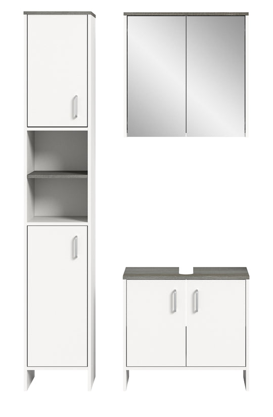 TK52 Badkombination (B/H/T: 107x180x28 cm) in weiß Nachbildung