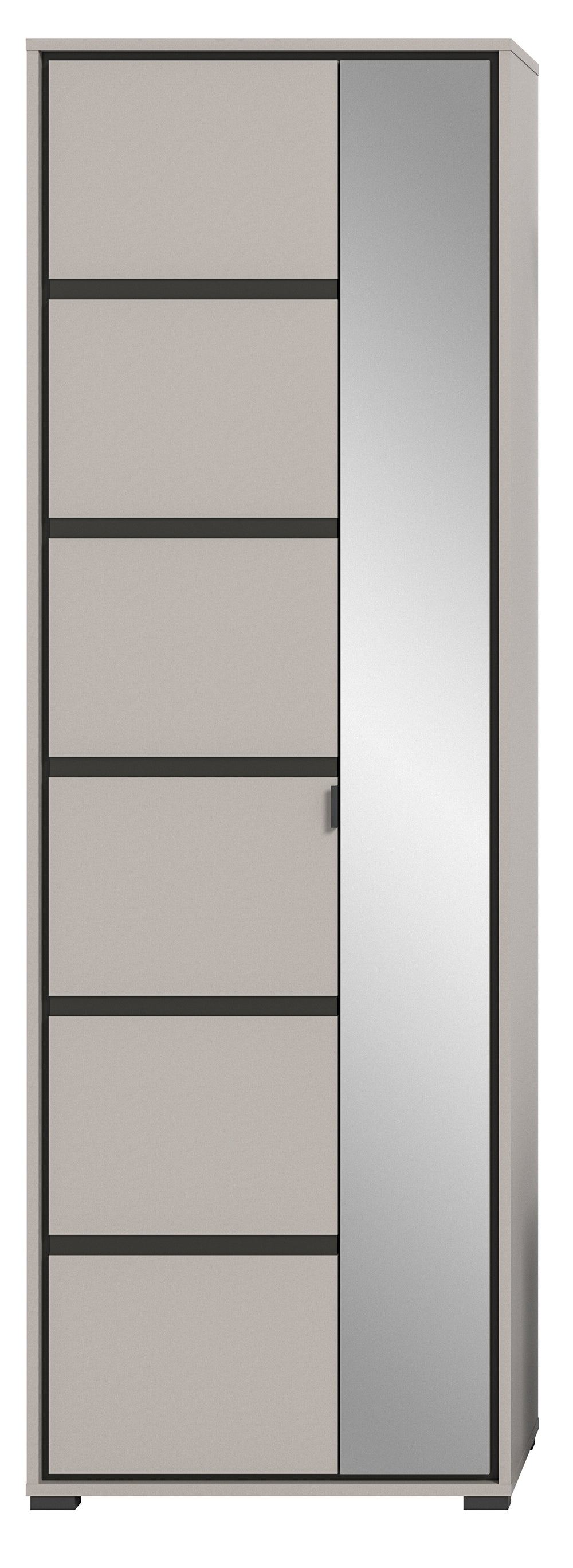 TK44 Garderobenschrank (B/H/T: 65x196x37 cm) in grau Nachbildung