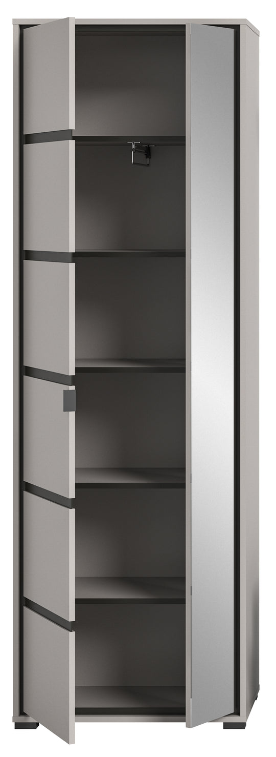 TK44 Garderobenschrank (B/H/T: 65x196x37 cm) in grau Nachbildung