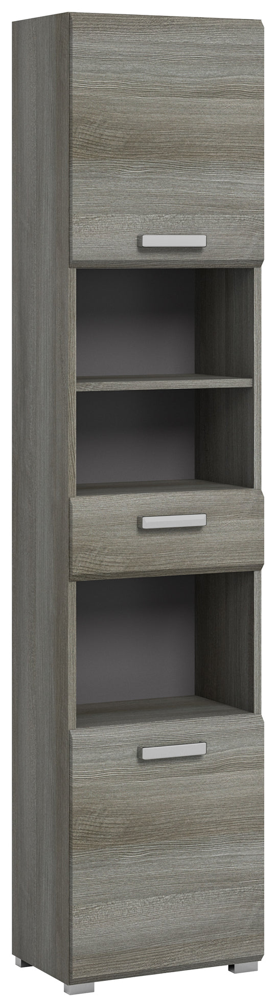 TK72 Hochschrank (B/H/T: 40x185x33 cm) in Rauchsilber Nachbildung