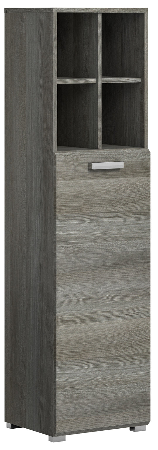 TK72 Standschrank (B/H/T: 40x146x33 cm) in Rauchsilber Nachbildung