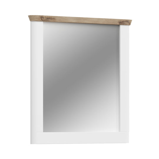 TK54 Spiegel (B/H/T: 79x89x6 cm) in weiß Nachbildung und Spiegelglas