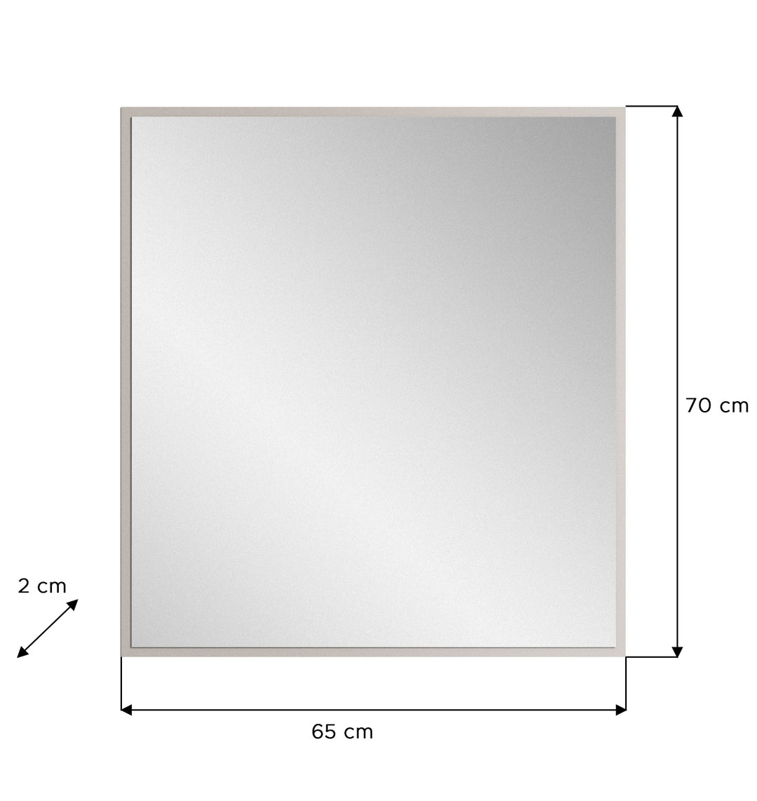 TK44 Garderobenkombination (B/H/T: 65x196x37 cm) in grau Nachbildung