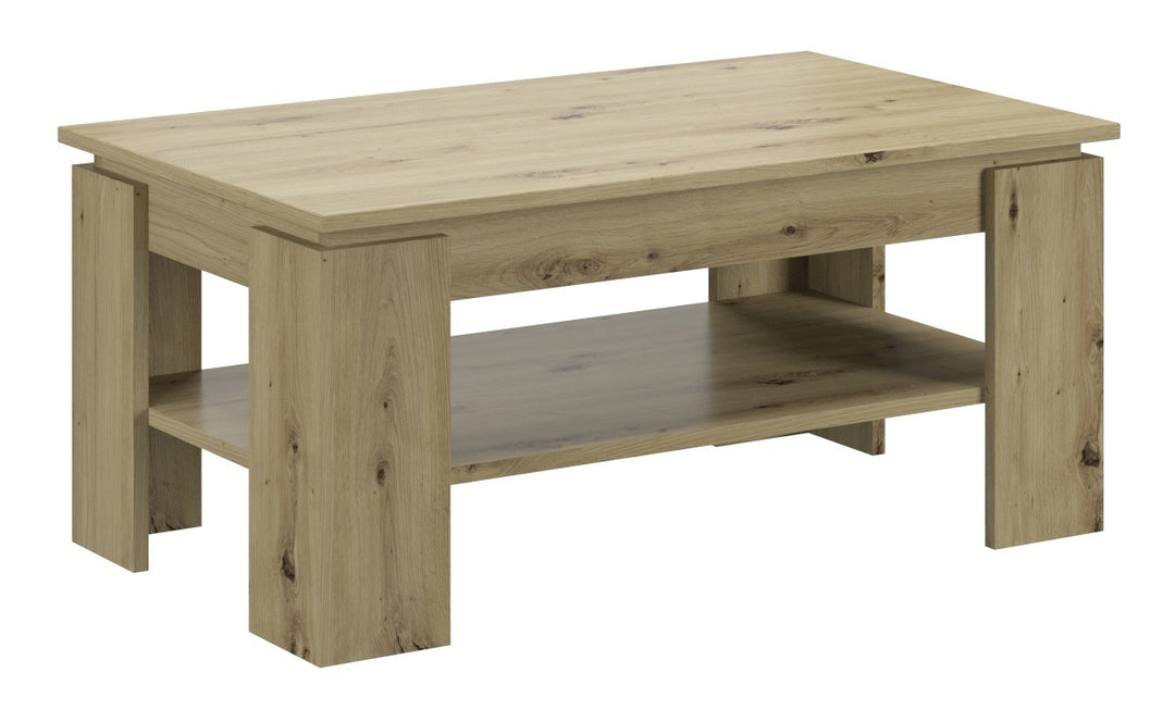 TK79 Couchtisch (B/H/T: 100x45x60 cm) in Artisan Eiche Nachbildung und Artisan Eiche Nachbildung