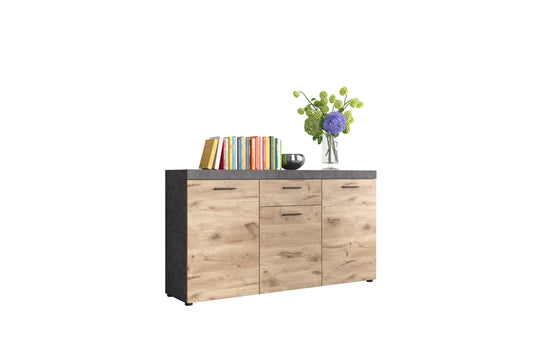 TK77 Sideboard (B/H/T: 160x89x40 cm) in Matera Nachbildung und Nox Oak Nachbildung