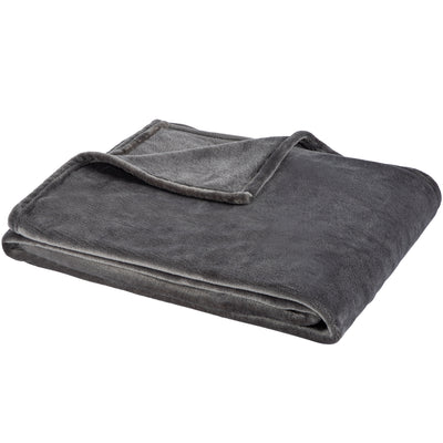 Cashmere Touch Kuscheldecke | 180 x 220 cm Dunkelgrau