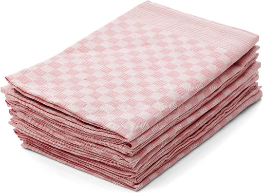 10 Stück Zwirn Geschirrtücher Set - Rosa  50x70 cm