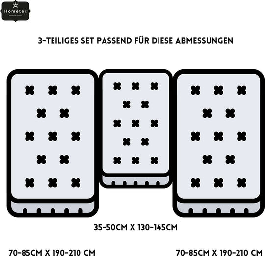 3er-Set Spannbettlaken für Wohnmobil , Yachten & Wohnwagen 70-85x190-210cm & 35-50x130-145cm