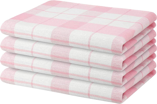 4 Stück Geschirrtücher Set 100% Baumwolle - Rosé  50x70 cm