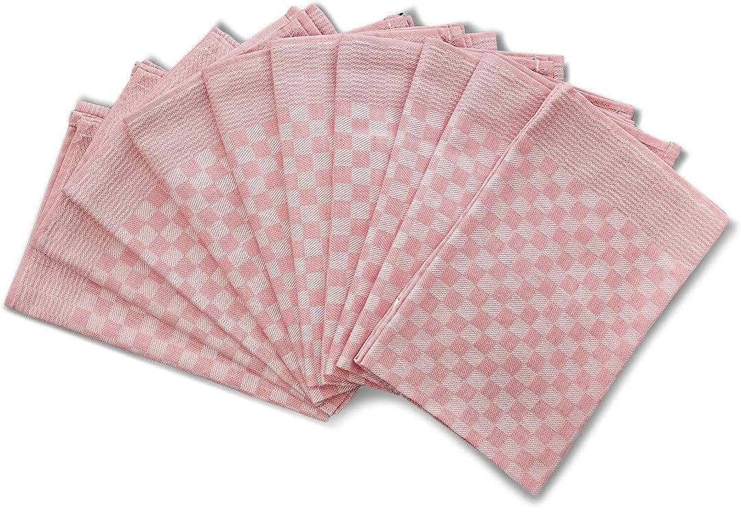 10 Stück Zwirn Geschirrtücher Set - Rosa  50x70 cm