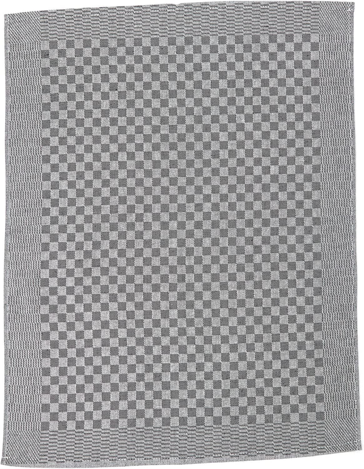 10 Stück Zwirn Geschirrtücher Set - Schwarz  50x70 cm