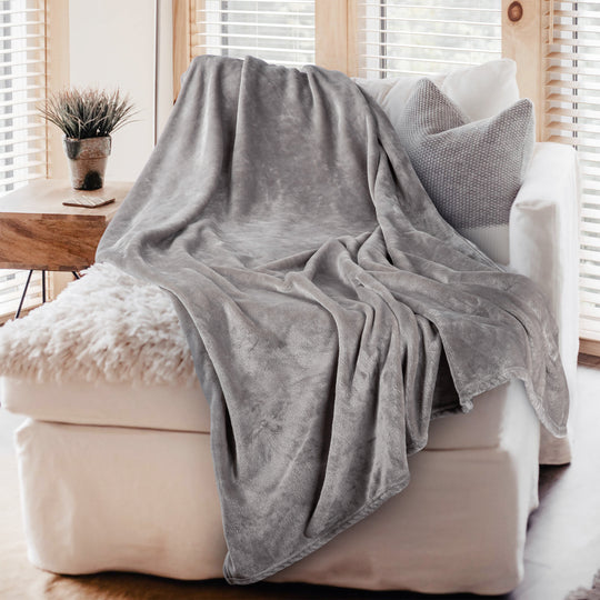 Cashmere Touch Kuscheldecke | 150 x 200 cm Hellgrau