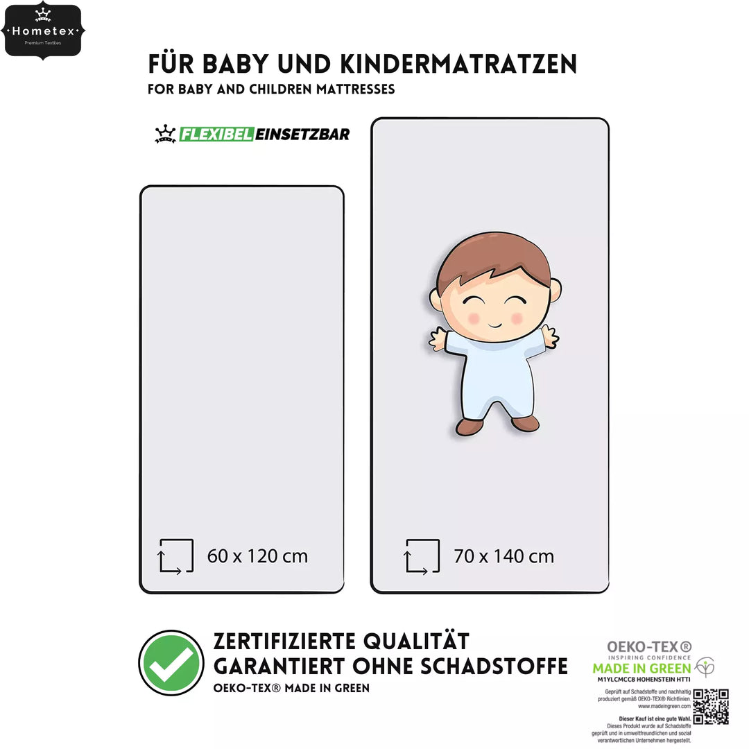 Spannbettlaken "Classic" Jersey für Kinder und Baby 60 x 120 cm bis 70 x 140 cm