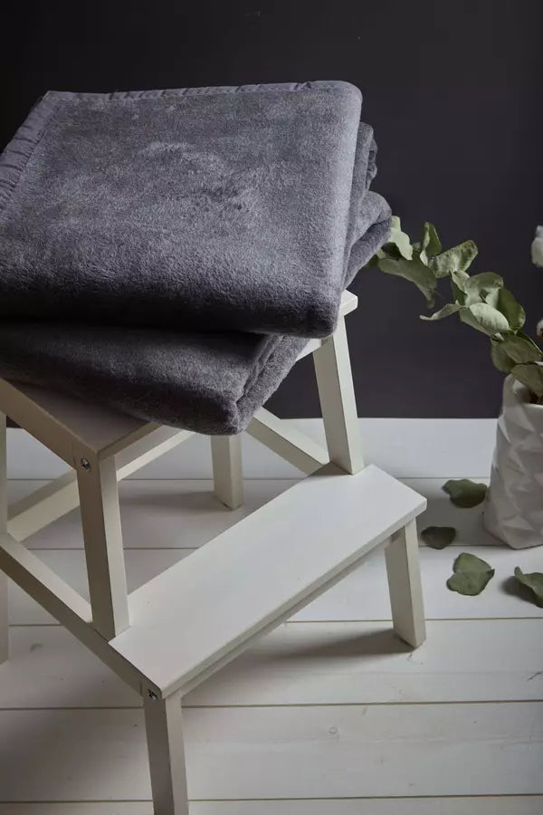 Sofadecke mit Einfassband Anthrazit 150x200 cm - MADE IN EU