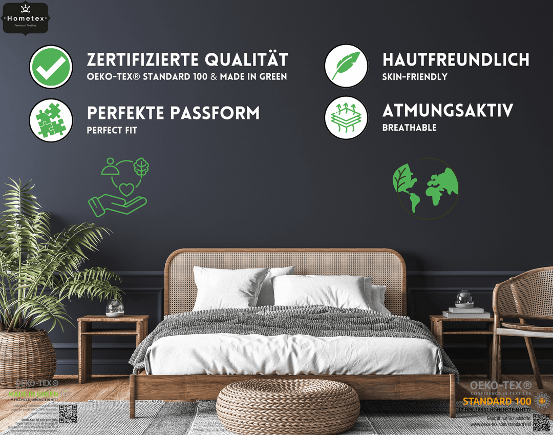 Boxspringbett Spannbettlaken "Exclusiv" 140 x 200 cm bis 160 x 200 cm