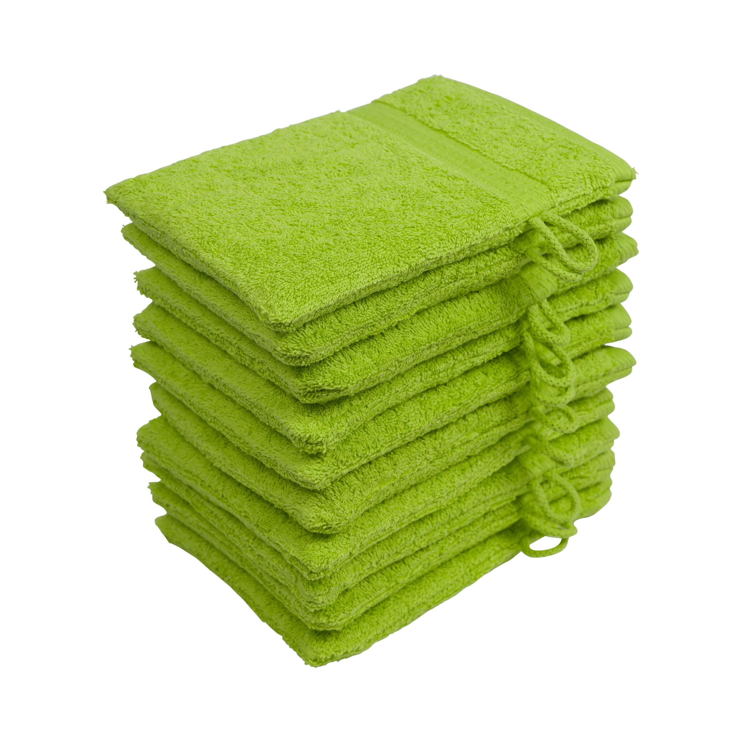 10er Set Waschhandschuhe | 500 g/m² | 100 % Baumwolle